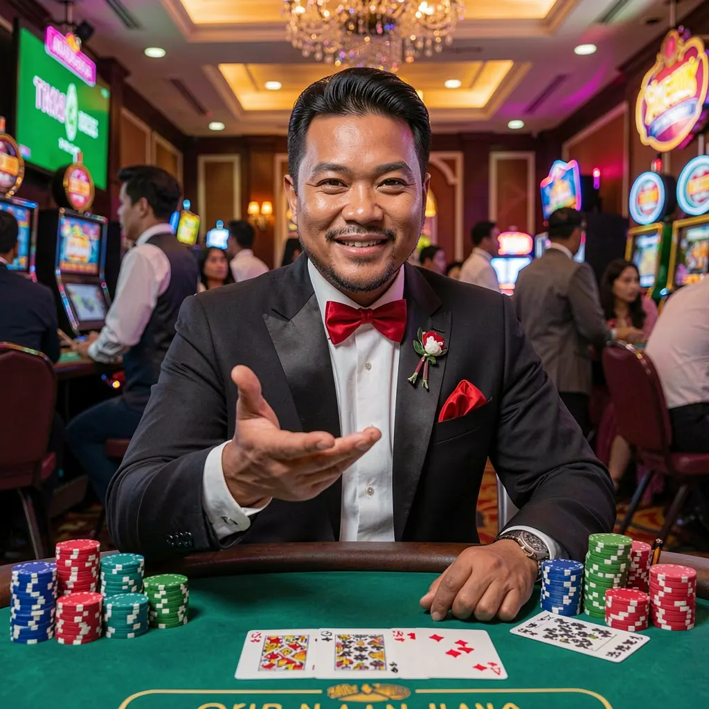 TTTPRO Login – Enter your account and start playing today Confident casino host welcoming new players to the TTTPRO platform with a bright and inviting sign in scene for users in the Philippines